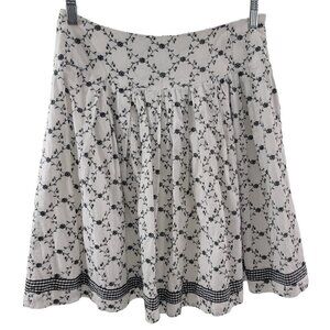 Autograph New York Pleated Pull-On Women's Size 4 Slip Lined Floral Design Skirt